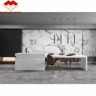 Tipo de mármol de losa de ónix blanco para escritorio de cocina de lujo y diseño de pared de Yunfu