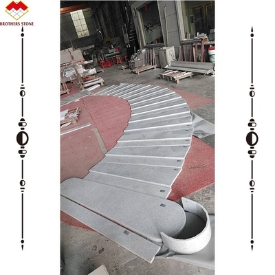 ODM/OEM personalizado de mármol cristal blanco para escaleras de hilo de ónix escalera de mármol en Foshan