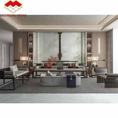 Tipo de mármol de losa de ónix blanco para escritorio de cocina de lujo y diseño de pared de Yunfu