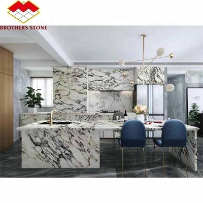 Panel de pared decorativo en mármol de viola afilado Un punto focal impresionante para interiores