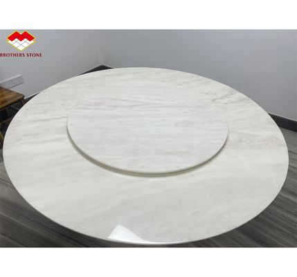 Piedra de mármol natural rosa arcoíris pulida para mesa de comedor moderna en hoteles y villas