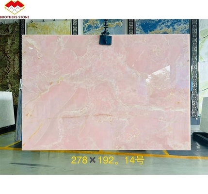 Modernas lámparas de piedra de cristal translúcido rosa de ónix para paneles de fondo de pared con retroiluminación