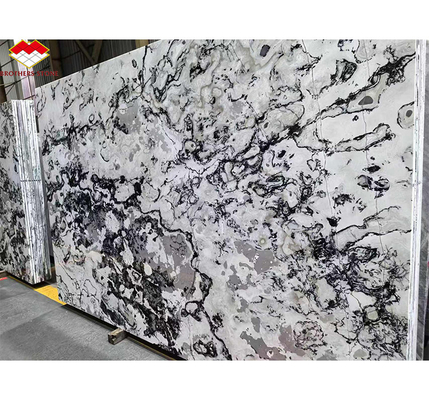 Hoteles y diseño de hogares Gran tabla Panda Blanco Granito Negro Venas Cocinas