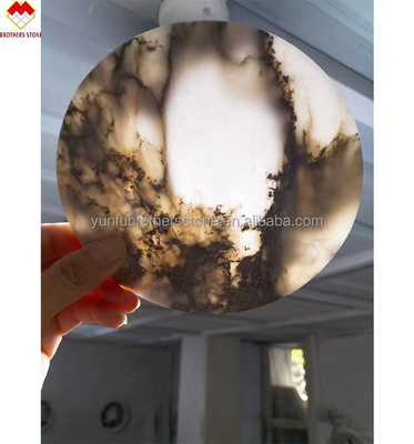 Artículos de mesa pulidos con 18 20mm Lumi Stone Onyx Mat Tazas de té y monturas de mármol de onix