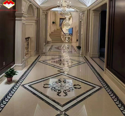 Marmol de calcita pulido Bianco Botticino para el diseño de paneles de pared de alta gama Shanna Beige