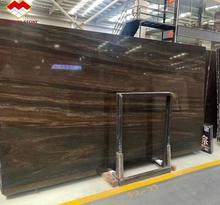 Plancha de piso de hotel de estilo moderno de arena dorada ajustada arena movida mármol de granito marrón