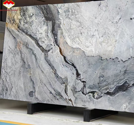 Pintura de tinta moderna de mármol gran pizarra de pared gris afilada y baldosas de escritorio de cocina