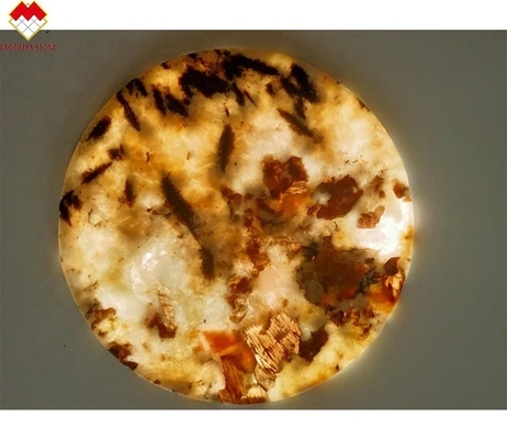 Artículos de mesa de taza de té de diseño moderno con Lumi Stone Onyx Mat retroiluminado Onyx Marble Coasters