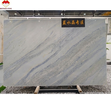 Moderno tipo de mármol de ónix azul transparente sombra de cuarcita losa para el salón