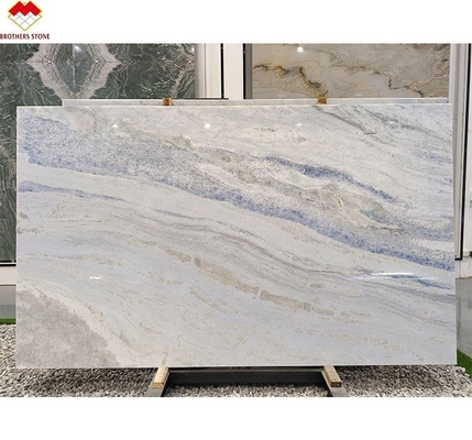 Moderno tipo de mármol de ónix azul transparente sombra de cuarcita losa para el salón