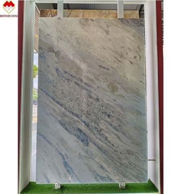 Moderno tipo de mármol de ónix azul transparente sombra de cuarcita losa para el salón