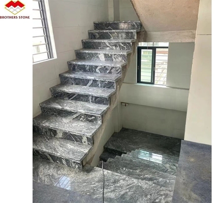 Fantasía natural de granito gris oscuro de losas para escaleras y pisos
