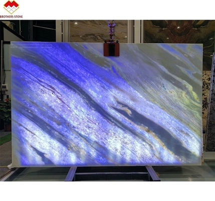 Mejore su cocina y baño con piedra de cuarzo azul claro pulida de Brasil