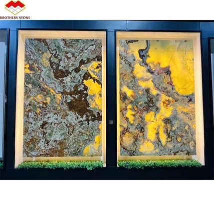 Placas de mármol de ónix de jade verde natural para diseño gráfico moderno y fondo de mesa