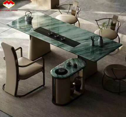 Cuarcita verde real pulida Marmo verde natural Gaya azulejos grandes para el piso del hotel y decoración de la pared para la mesa de café