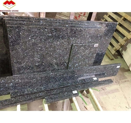 Los precios de las losas de piedra de granito azul moderno para la renovación de la encimera de la perla azul natural