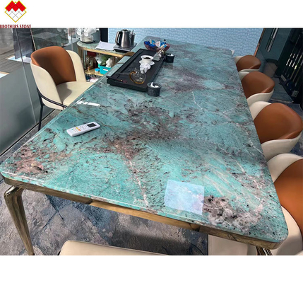 Gran tabla multicolor verde guatemalteco verde de mármol mesa de cena mesa de café para villa