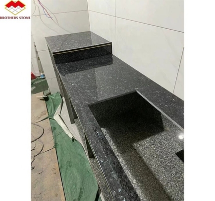 Los precios de las losas de piedra de granito azul moderno para la renovación de la encimera de la perla azul natural