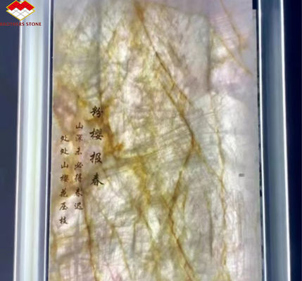 Gran losa de mármol Pandora brasileño pulido para el estilo moderno Panel de pared de Patagonia