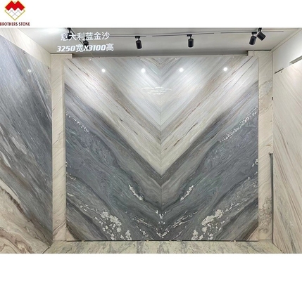 Gran piedra de forma de losa Palissandro Marmol azul para paredes de apartamentos y revestimiento del suelo