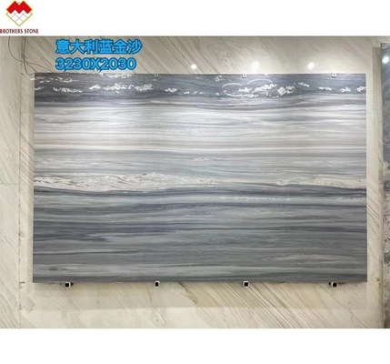 Gran piedra de forma de losa Palissandro Marmol azul para paredes de apartamentos y revestimiento del suelo