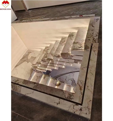 Superficie de acabado mate personalizado Popular MOHS 6-7 dureza Casilla de escalera de piedra sinterizada
