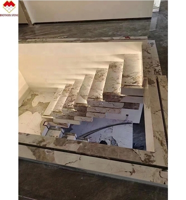 Superficie de acabado mate personalizado Popular MOHS 6-7 dureza Casilla de escalera de piedra sinterizada