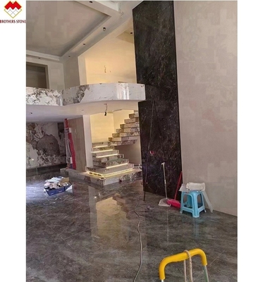 Superficie de acabado mate personalizado Popular MOHS 6-7 dureza Casilla de escalera de piedra sinterizada