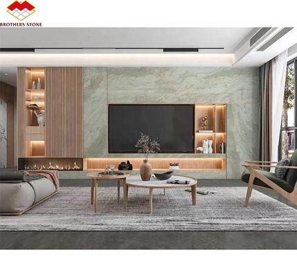 Estilo de diseño moderno Gran losa de jade verde ónix piedra de mármol para la pared y la mesa del baño