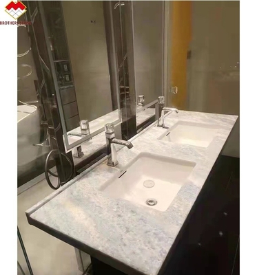 Tamaño personalizado Mesas de trabajo de cuarzo azul retroiluminado Brasil piedra de mármol cristal azul en buen estado