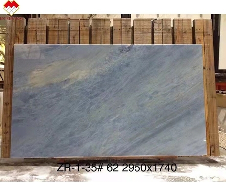Gran tabla retroiluminada de calcita Azulata Brasil Diamante azul cristal de mármol de hoja de pared tablas