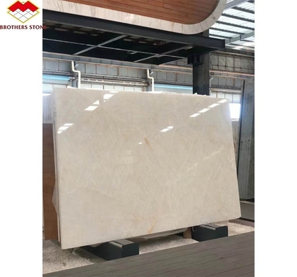 Hielo de jade moderno Blanco de nieve Hielo de ónix piedra translúcida Cristallo cuarcita losa de mármol