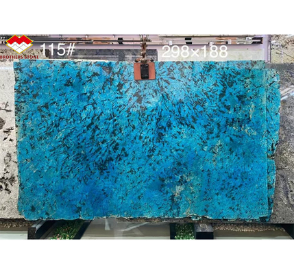 Modern Luxury Fantasy Blue Stone Calcite Marmol Mesa de comedor con acabado pulido