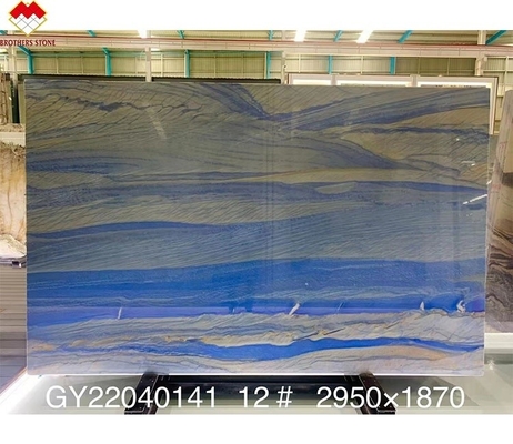 Luxo azul Macaubas natural de mármol azul laja de escritorio azules de cuarzo