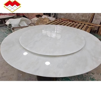 Solución de diseño gráfico de hoja de mármol de ónix blanco real moderna cortada a medida para panel de pared y conjunto de mesa de comedor