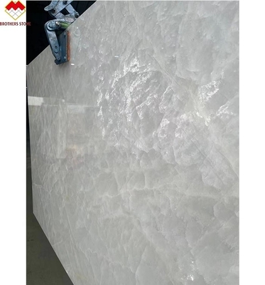 Panel de pared de piedra de la era glacial de ónix de cuarcita Componente de lavabo para encimera de isla interior