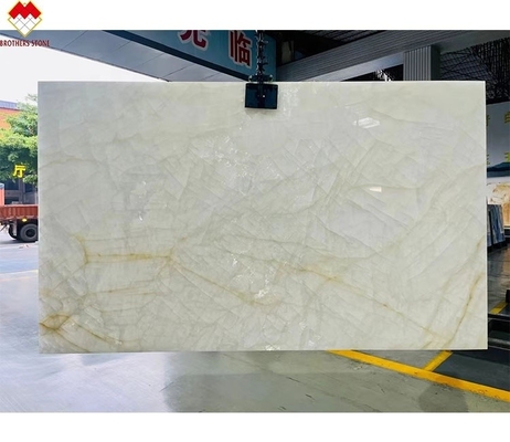 Panel de pared de piedra de la era glacial de ónix de cuarcita Componente de lavabo para encimera de isla interior