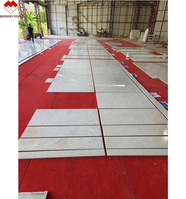 Translúcidas de hielo grieta pulido acabado blanco de ónix azulejos de mármol 30 * 60cm para las paredes de la villa