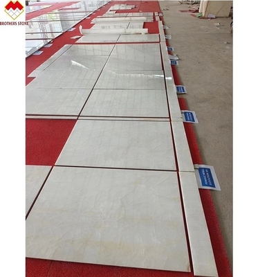 Translúcidas de hielo grieta pulido acabado blanco de ónix azulejos de mármol 30 * 60cm para las paredes de la villa