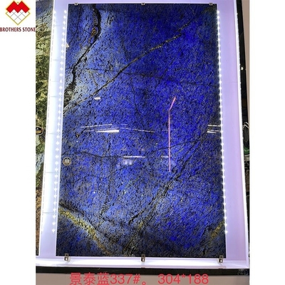 Diseño moderno Lujo Elegante Brasil Sueño Zafiro Piedra azul retroiluminada Labradorita Granito azul