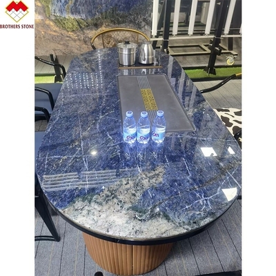 Diseño moderno Lujo Elegante Brasil Sueño Zafiro Piedra azul retroiluminada Labradorita Granito azul