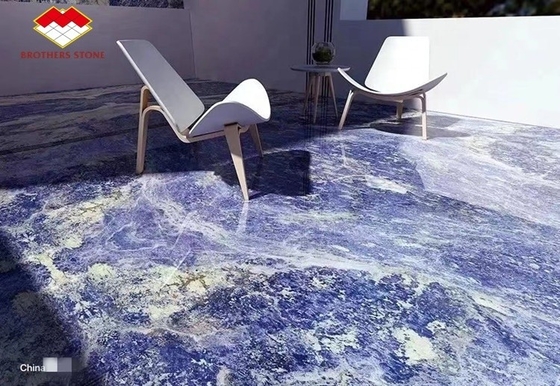 Marmol de ónix de sodalita azul transparente de Bolivia personalizado para pizarra grande o cortado a medida