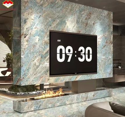 Amazon azul de lujo piedra pulida pizarra para Villa y Hotel inspiración de diseño de interiores