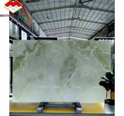 Modernas pizarras de piedra de ónix verde afgano para la decoración de la sala de estar y el comedor del hotel