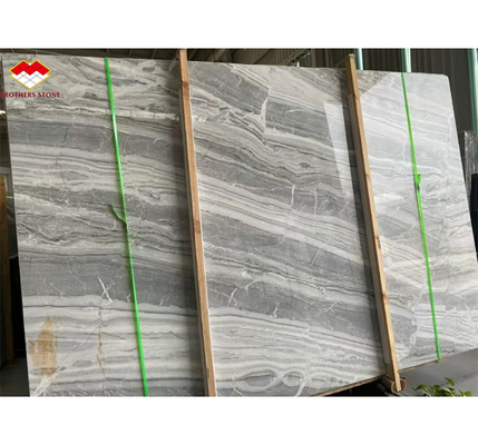 Paneles de pared de mármol gris serbio pulido para decoración interior de alta gama