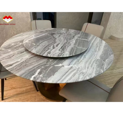 Paneles de pared de mármol gris serbio pulido para decoración interior de alta gama