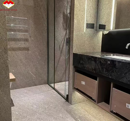 Panes de pared de baño de hotel de mármol moderno Kwong gris italiano
