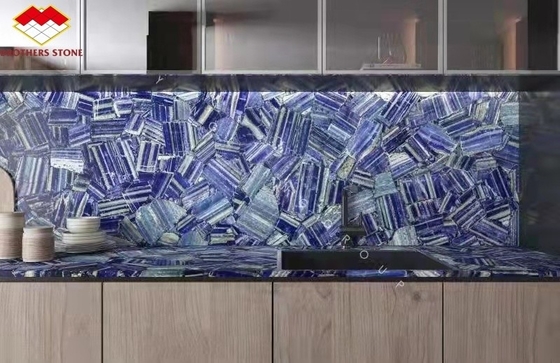 Moderno azulejos azules de Bahía mármol color azul lemuriano azul de granito losas para la decoración de interiores