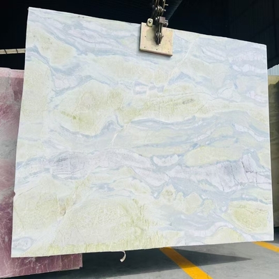 Modern Blue Onyx Marble con venas verdes para el mostrador de la mesa de la vanidad Diseño de piso de la pared Solución de diseño gráfico Incluido