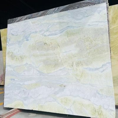 Modern Blue Onyx Marble con venas verdes para el mostrador de la mesa de la vanidad Diseño de piso de la pared Solución de diseño gráfico Incluido